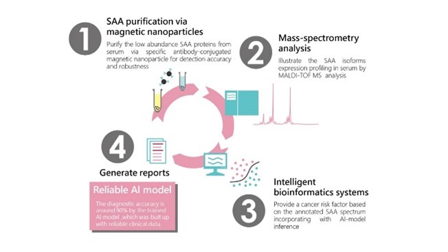 The examination process of SAA Protein Test.